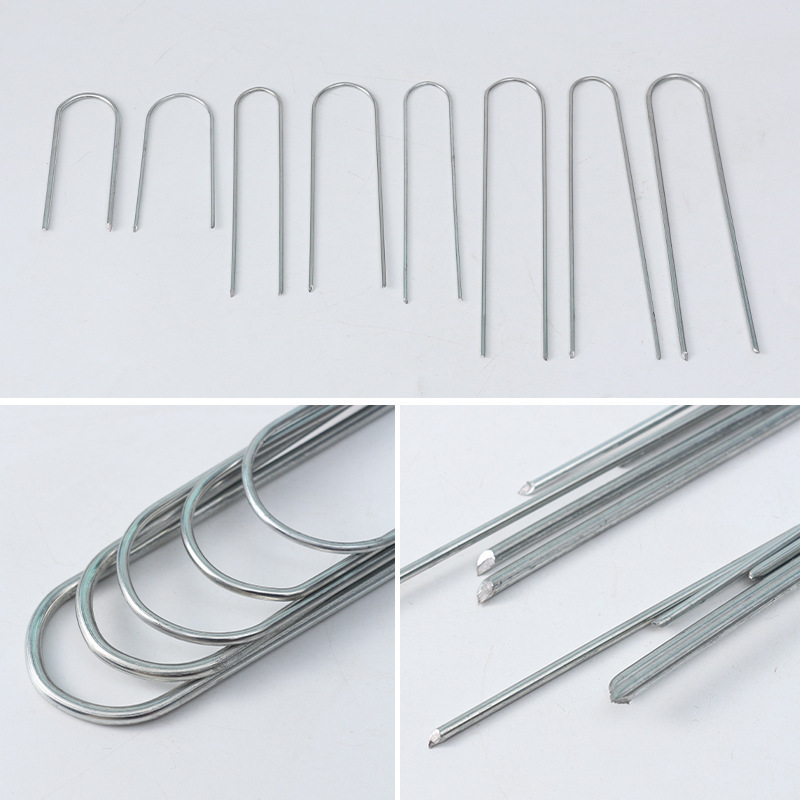 Drip irrigation tape clips, U-shaped drip irrigation pipes, micro-sprinkler tape fixing forks, thickened galvanized iron wire, windproof and sturdy for greenhouses, selling well details Picture