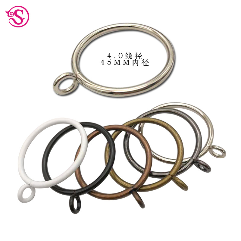 Curtain ring, metal curtain hanging ring, Roman ring, curtain metal hook ring Item Picture