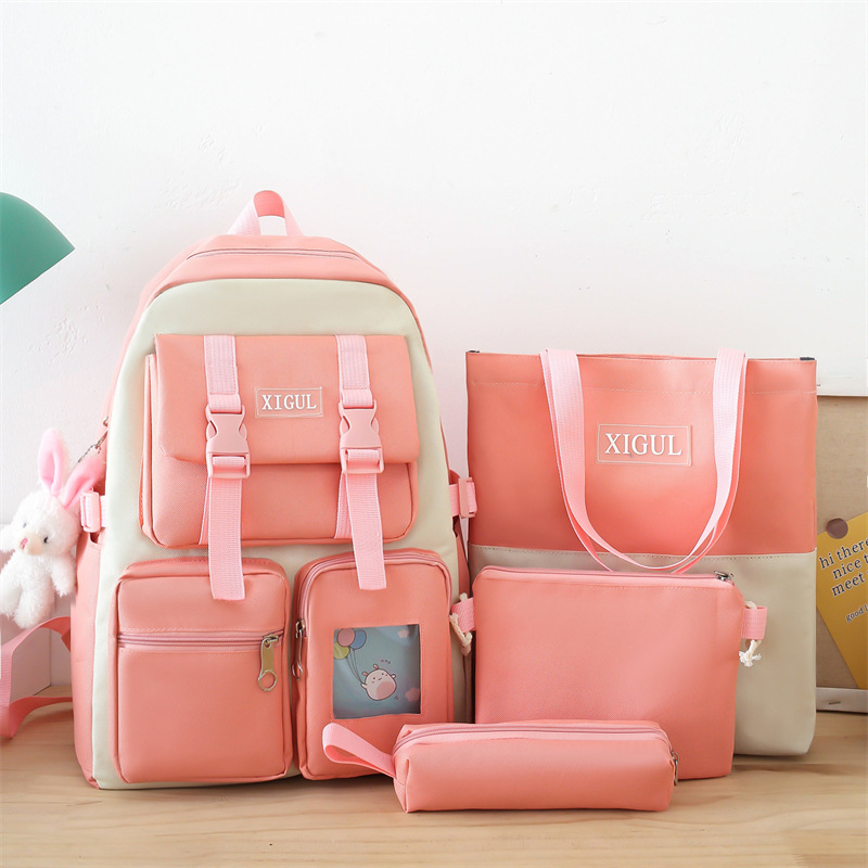 A new Korean version of the schoolbag for primary and secondary school students, a sweet and versatile Japanese-style school backpack set for girls Application Scenario