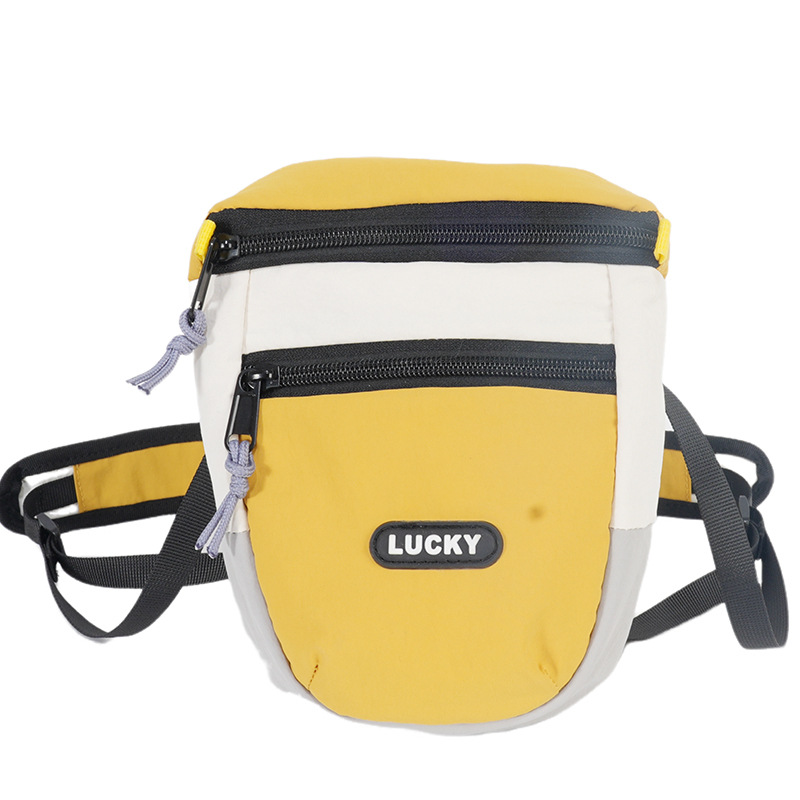 Hong Kong-style fashionable small square bag 2025 new unisex men's and women's color contrast fashionable casual simple single-shoulder bag crossbody bag Item Picture