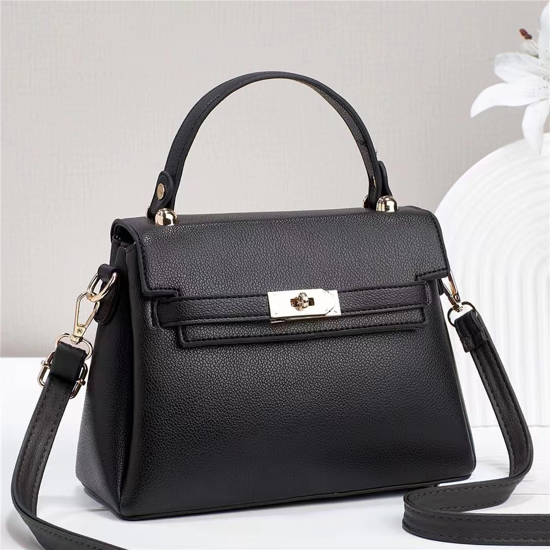 Cross-border new women's bag 2023 New trendy Korean style, versatile lockup crossbody single-shoulder bag, hand-carry fashionable Kelly bag details Picture