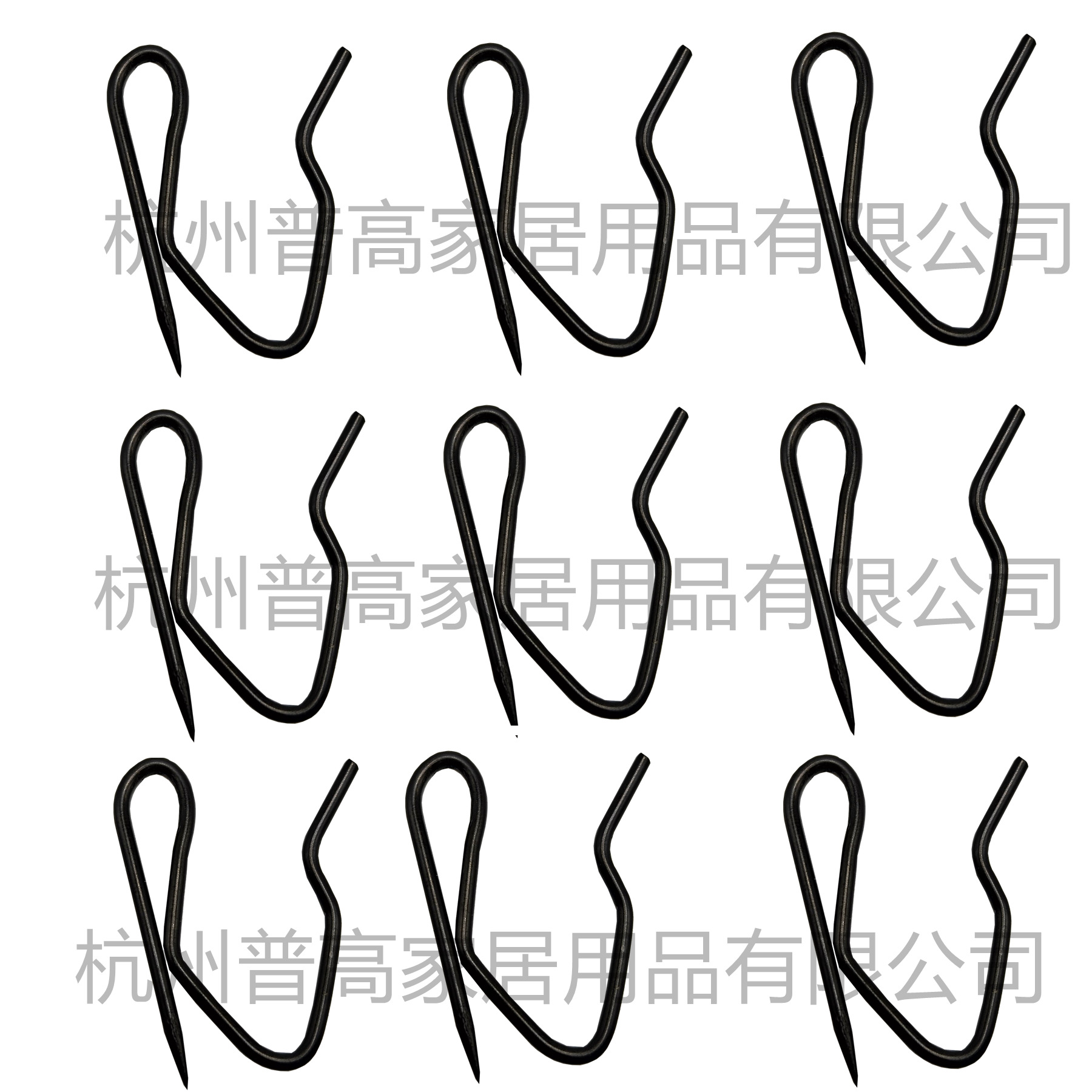 The sharp hook manufacturer has 100 pieces in stock per bag for curtains, S-hook fabric tape, S-hook, Korean-style curtain sharp hooks and Roman curtain rings Specification drawing