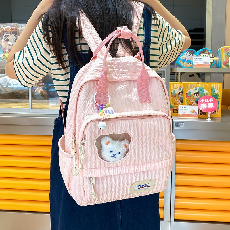 High-appearation-level children's travel schoolbags, large-capacity backpacks, girls' junior high school schoolbags, primary school students' tutorial backpacks details Picture