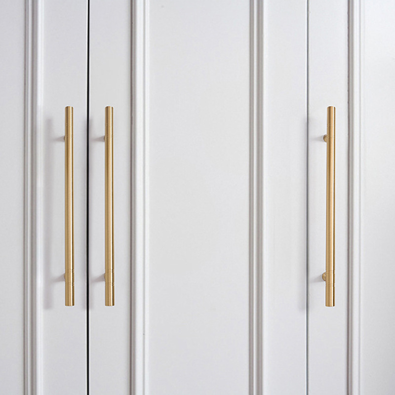 Special offer: Brass handles, cabinet doors, wardrobes, cabinets, drawers, door handles. Simple American-style cabinets in gold, the same style as those on Xiaohongshu Application Scenario