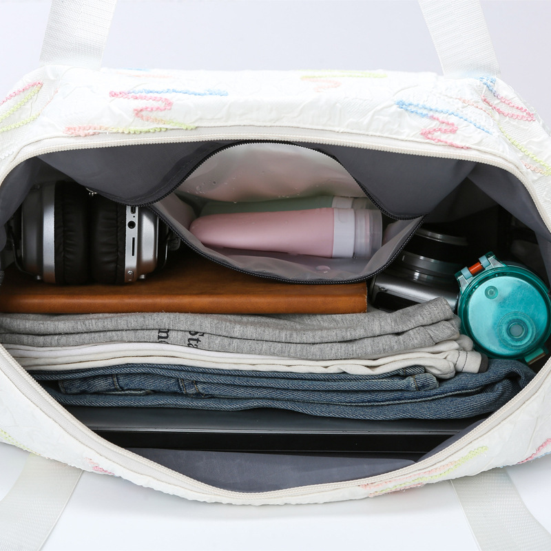 New cross-border travel bag with a telescopic handle, large-capacity dry and wet separation luggage storage bag, sports yoga and fitness bag Application Scenario
