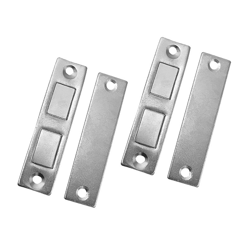 Jinrongda non-drilling ultra-thin invisible magnetic contact bead cabinet, wardrobe sliding door, glass kitchen cabinet contact lock strong magnetic Item Picture
