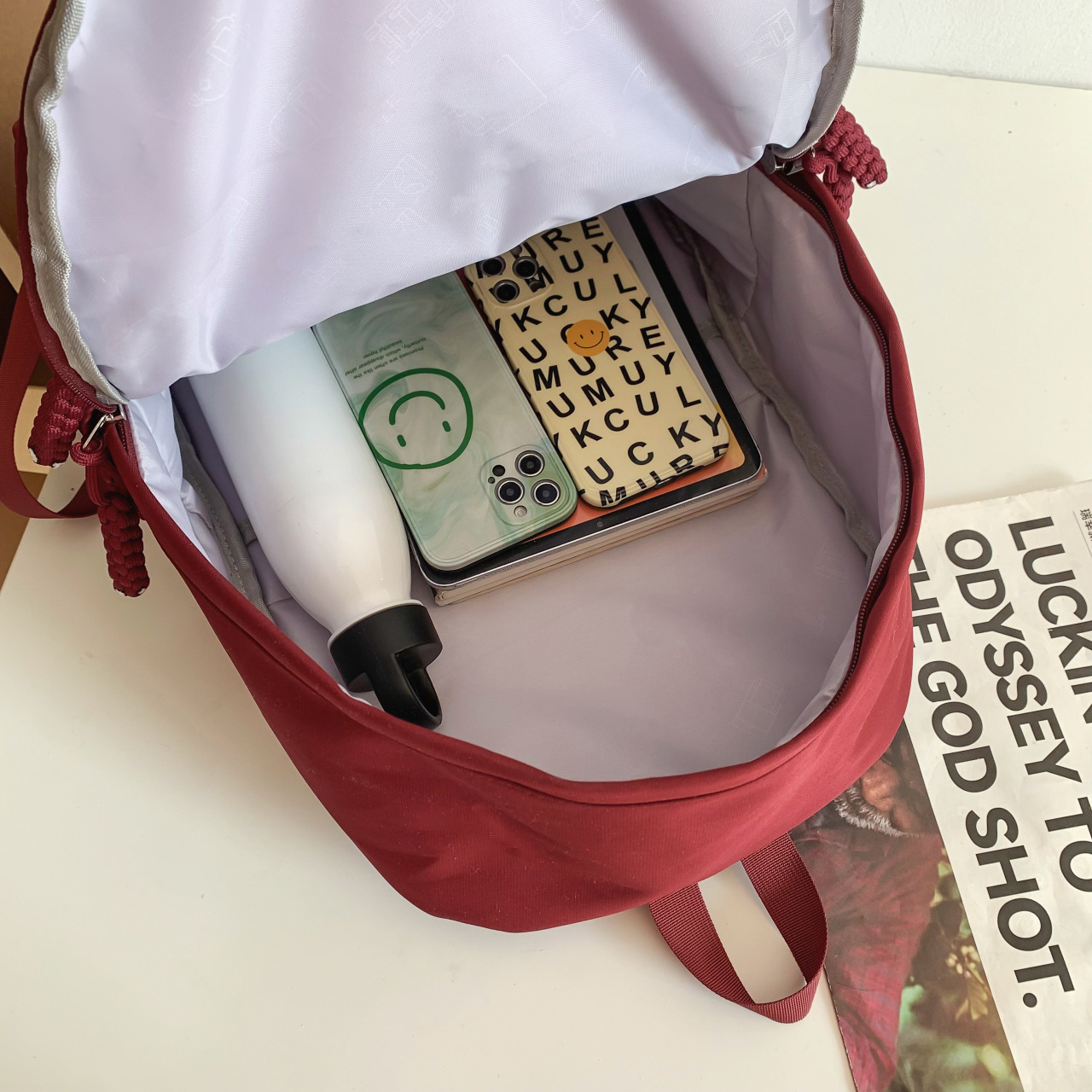 New schoolbag for girls, Korean style on Instagram, high appearance level, forest-style fresh and clean, for boys in grades three to five of primary and secondary school Application Scenario
