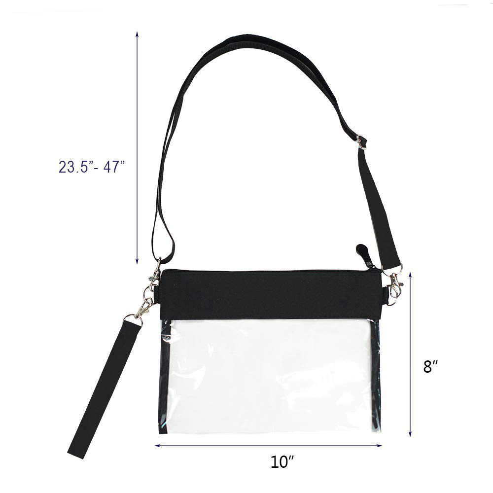 Amazon's best-selling transparent PVC crossbody cosmetic bag, stadium no-review large-capacity coin purse, waterproof storage bag details Picture