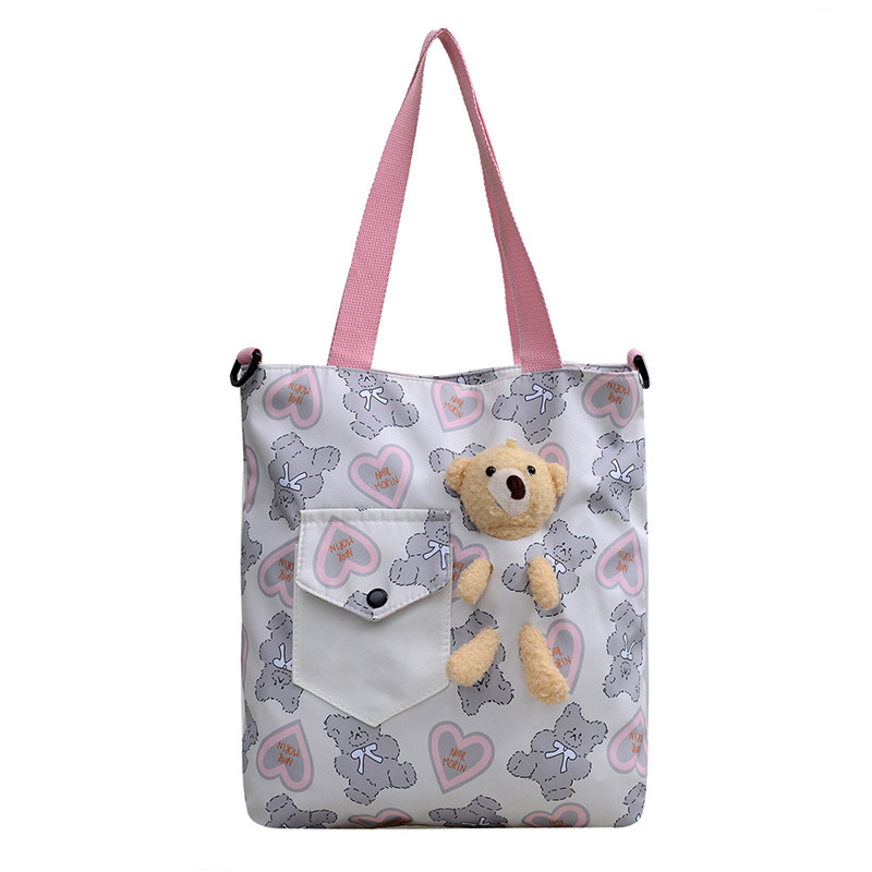 New student tutorial bag, girls' casual single-shoulder crossbody bag, large-capacity printed multi-functional bag for junior and senior high school students Item Picture