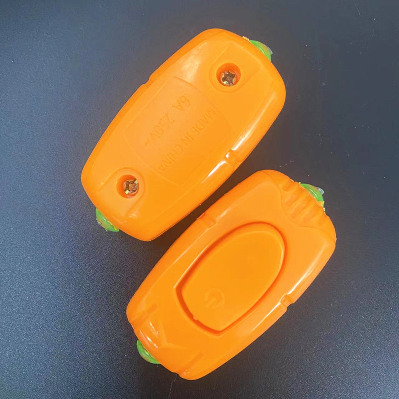 Orange high-end bedside switch, portable button switch, Yiwu 1-yuan store, Jianghu street stall supply details Picture