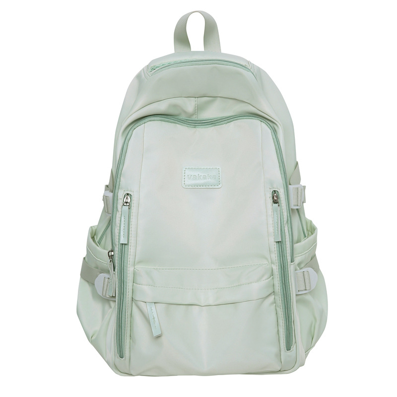 This Japanese-style, Instagram-style, simple campus high school student backpack is a solid-colored girl's Harajuku style versatile backpack Item Picture