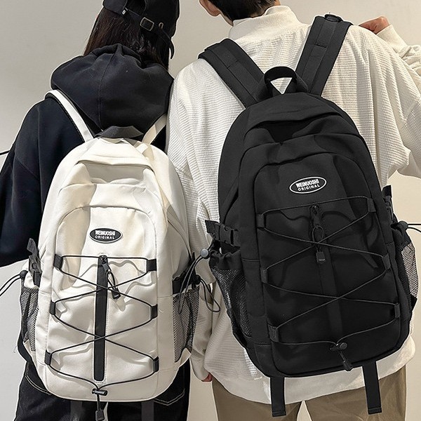 Korean InS-style high school student schoolbag for girls, Haraju-style workwear backpack, large-capacity backpack for men, trendy Specification drawing