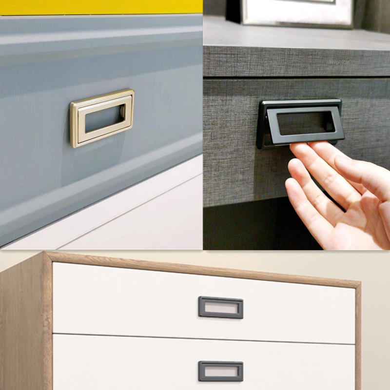 Multi-sized wardrobe drawer flat handle, modern and simple hidden flip cover tatami hidden buckle handle, invisible handle Application Scenario