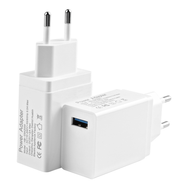 5v2a mobile phone charger, CE certified European standard usb charging head, universal travel charger power adapter Item Picture