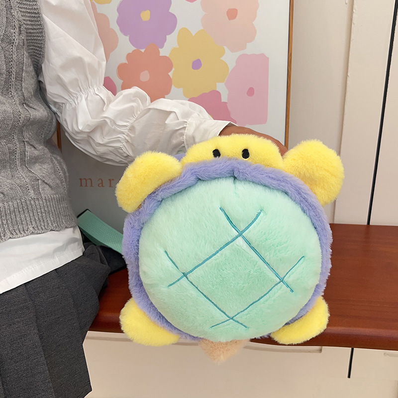 New cute Marine animal, super adorable little turtle cartoon backpack, children's coin purse, girlish backpack doll details Picture