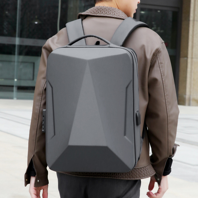 New cross-border men's backpacks, large-capacity backpacks, business travel bags, multi-functional hard-shell student computer bags details Picture