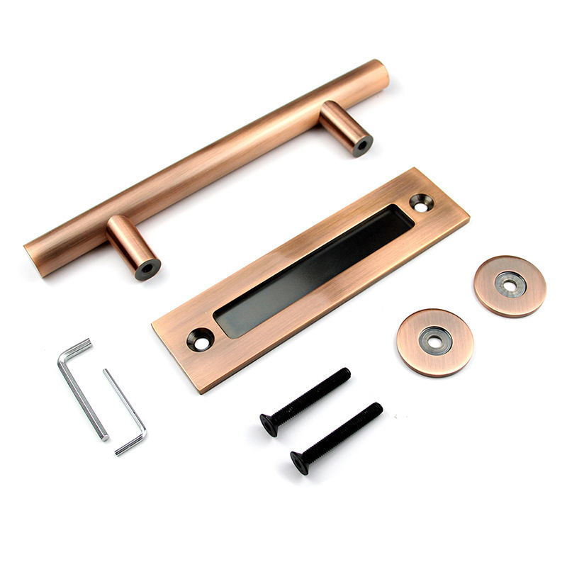 Barn door, American-style handle, door handle, double-sided handle, simple wooden door handle, home decoration hardware and building materials manufacturer approval details Picture
