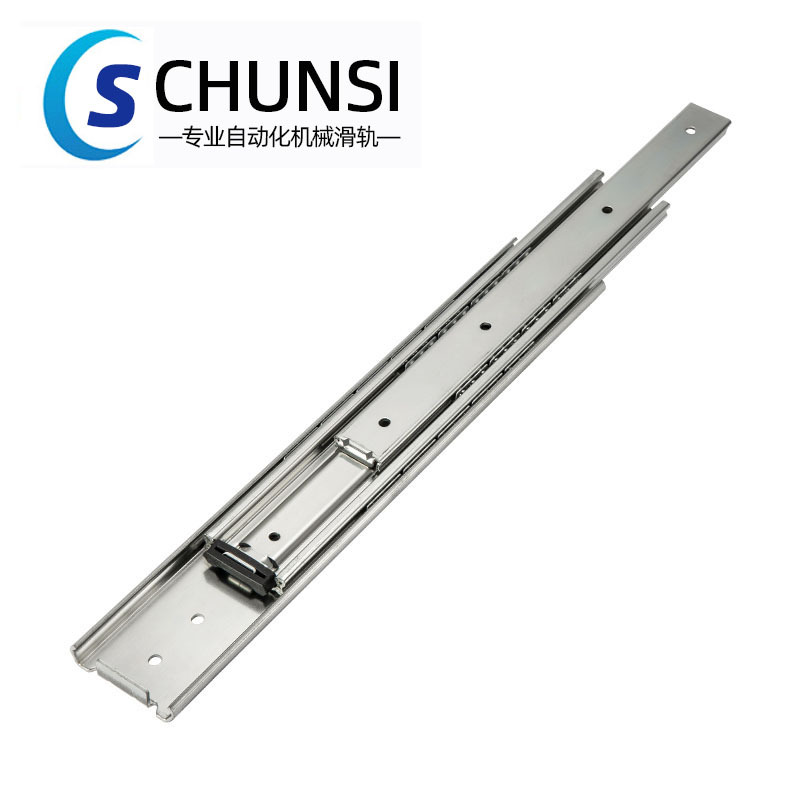 The 51 series IDB11 heavy-duty three-section steel drawer guide rail replaces the SRRH150 load-bearing linear slide rail of the same type Specification drawing