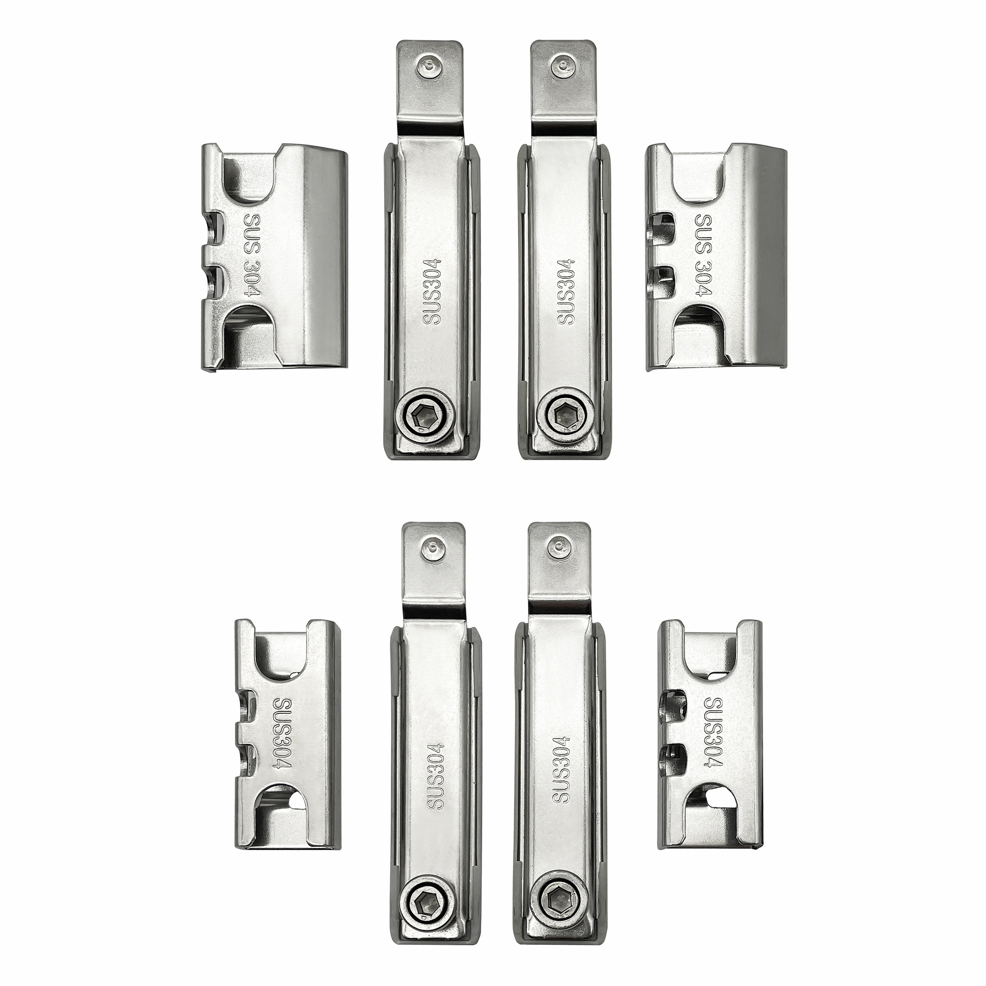 304 stainless steel lock point anti-picking four-piece set, broken bridge aluminum window double top screw four-piece set, casement window transmission parts lock block Item Picture