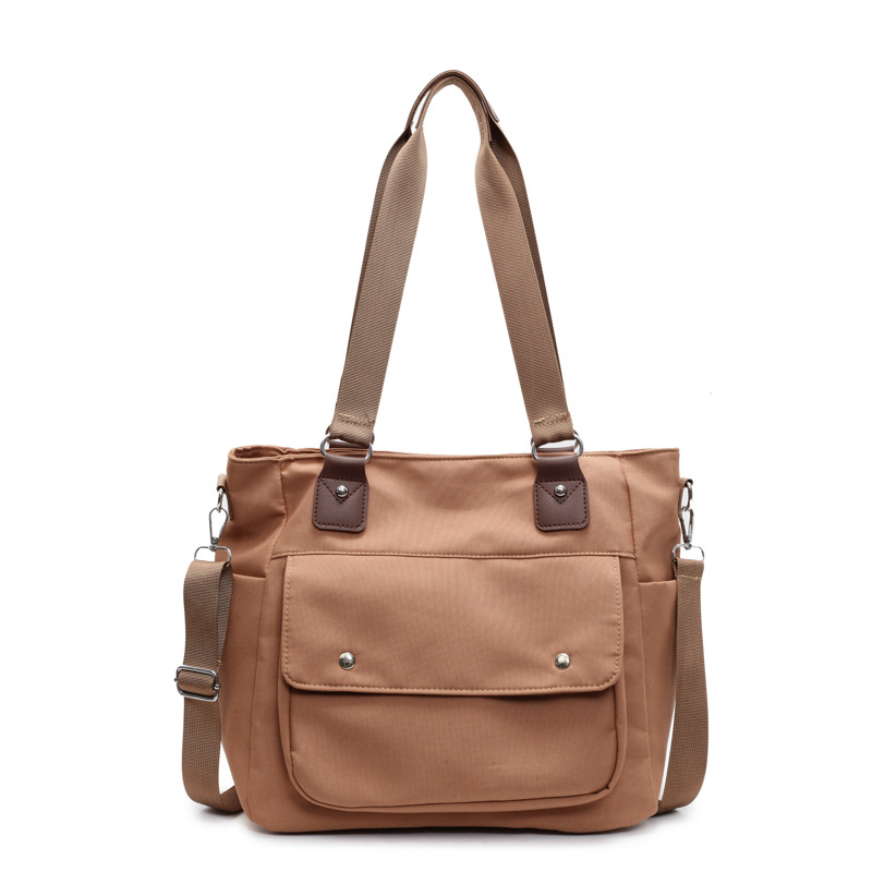 Cross-border commuting large-capacity canvas bag for women 2025 new style, fashionable and retro underarm bag, niche single-shoulder tote bag Item Picture