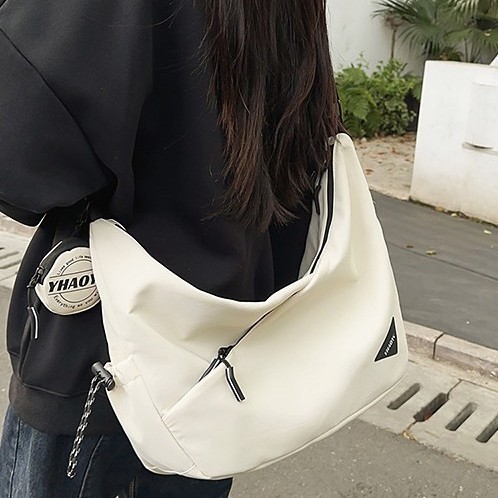 Large-capacity cloth bag for ladies, 2025 new style versatile, casual and simple dumpling bag, high-end and trendy crossbody bag Specification drawing