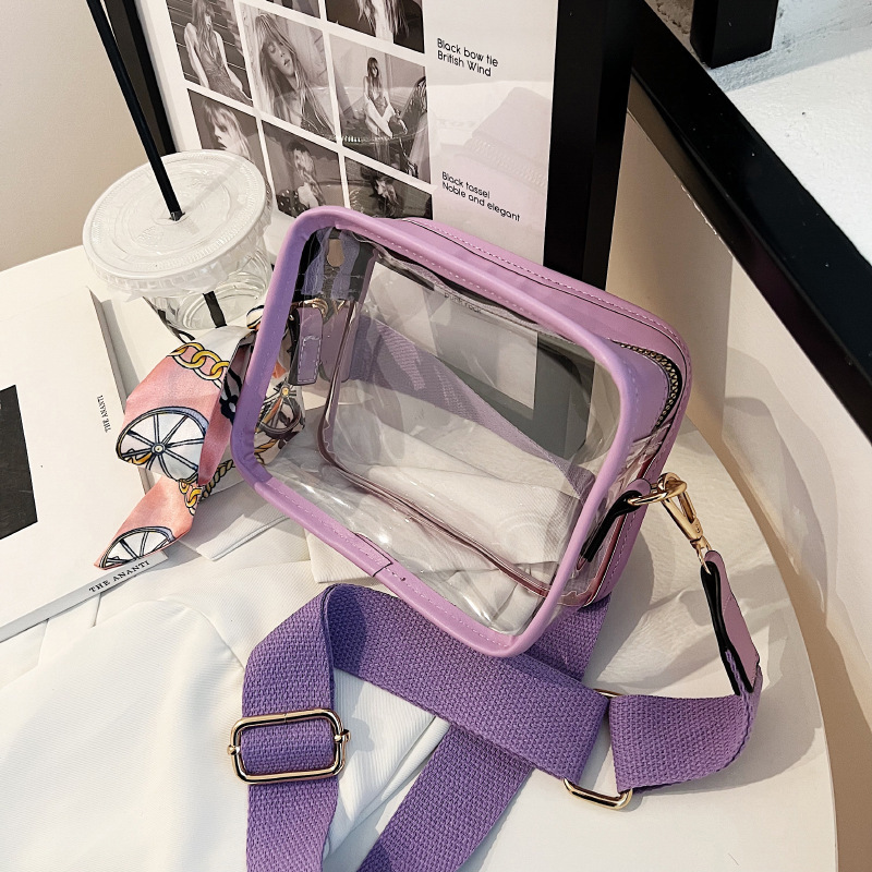 New transparent jelly bag for women's crossbody, PVC personalized mobile phone, cross-border casual and stylish, small square bag, trendy Application Scenario