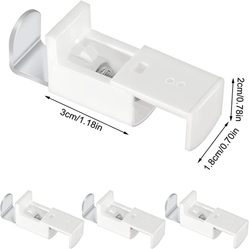 Cross-border retail 20MM pleated curtain L-shaped bracket fixing accessories, pleated curtain assembly and installation parts, curtain accessories details Picture