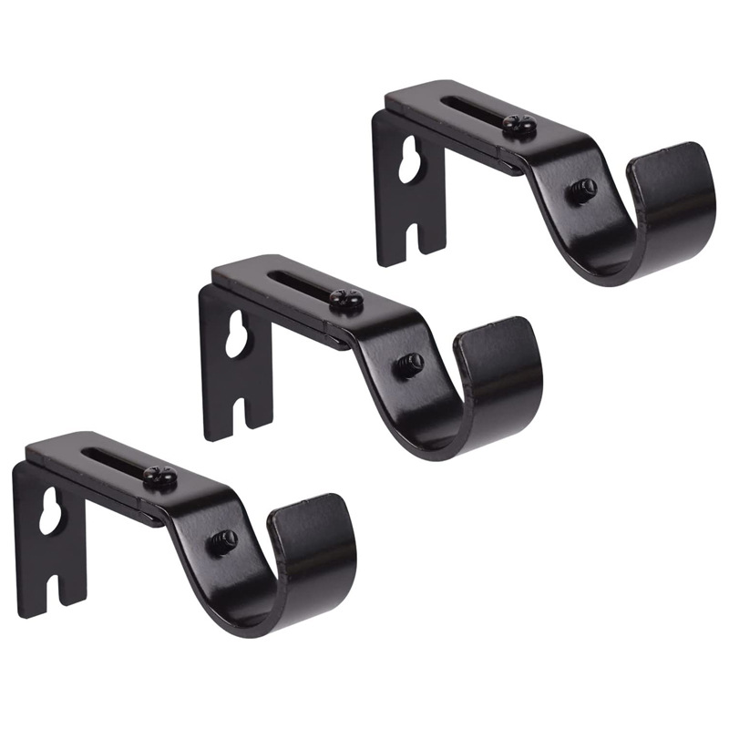 Carefully selected Roman pole bracket brackets, single-pole adjustable bracket hooks, curtain accessories, cross-border wholesale curtain pole brackets Item Picture
