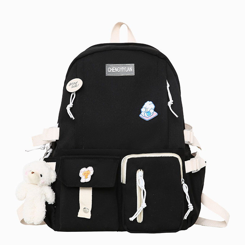 New high-appearance-level schoolbag for girls, Korean-style versatile backpack for junior and senior high school students, large-capacity casual backpack trend for girls Item Picture
