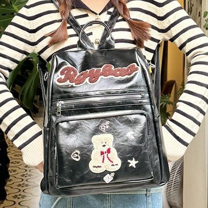 New multi-functional cute backpack, large-capacity student schoolbag, cartoon backpack, casual single-shoulder crossbody bag Specification drawing