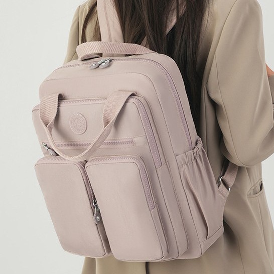 Cross-border best-selling backpack, large-capacity student schoolbag, trendy water-resistant nylon fabric bag, fashionable ladies' handbag full figure