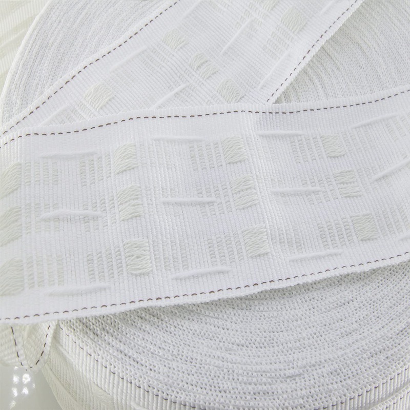 Cross-border 6-meter set of curtain elastic fabric tape, thickened hook tape, 8CM curtain fabric headband, polyester cotton webbing details Picture