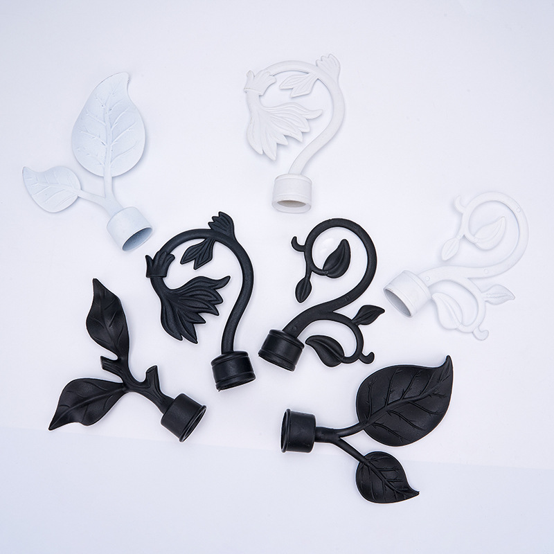 American-style curtain decorative heads, curtain accessories, Roman rod heads, rod sealing and sealing auxiliary materials, plastic imitation ironwork heads Specification drawing