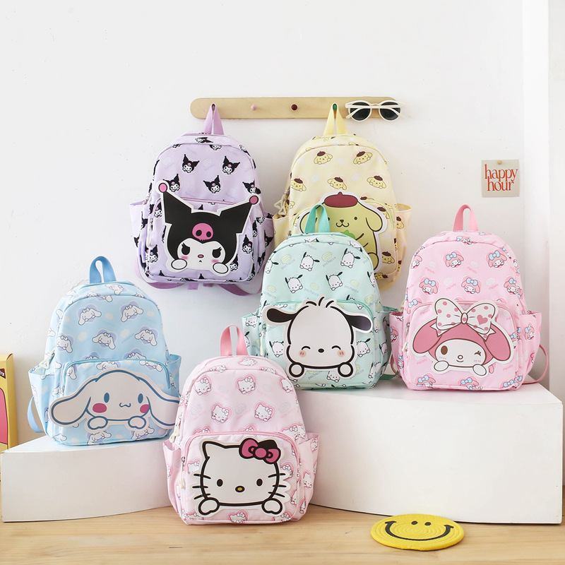 New cross-border children's schoolbag, cartoon and cute, baby girl's shoulder backpack, printed small backpack for going out to play full figure