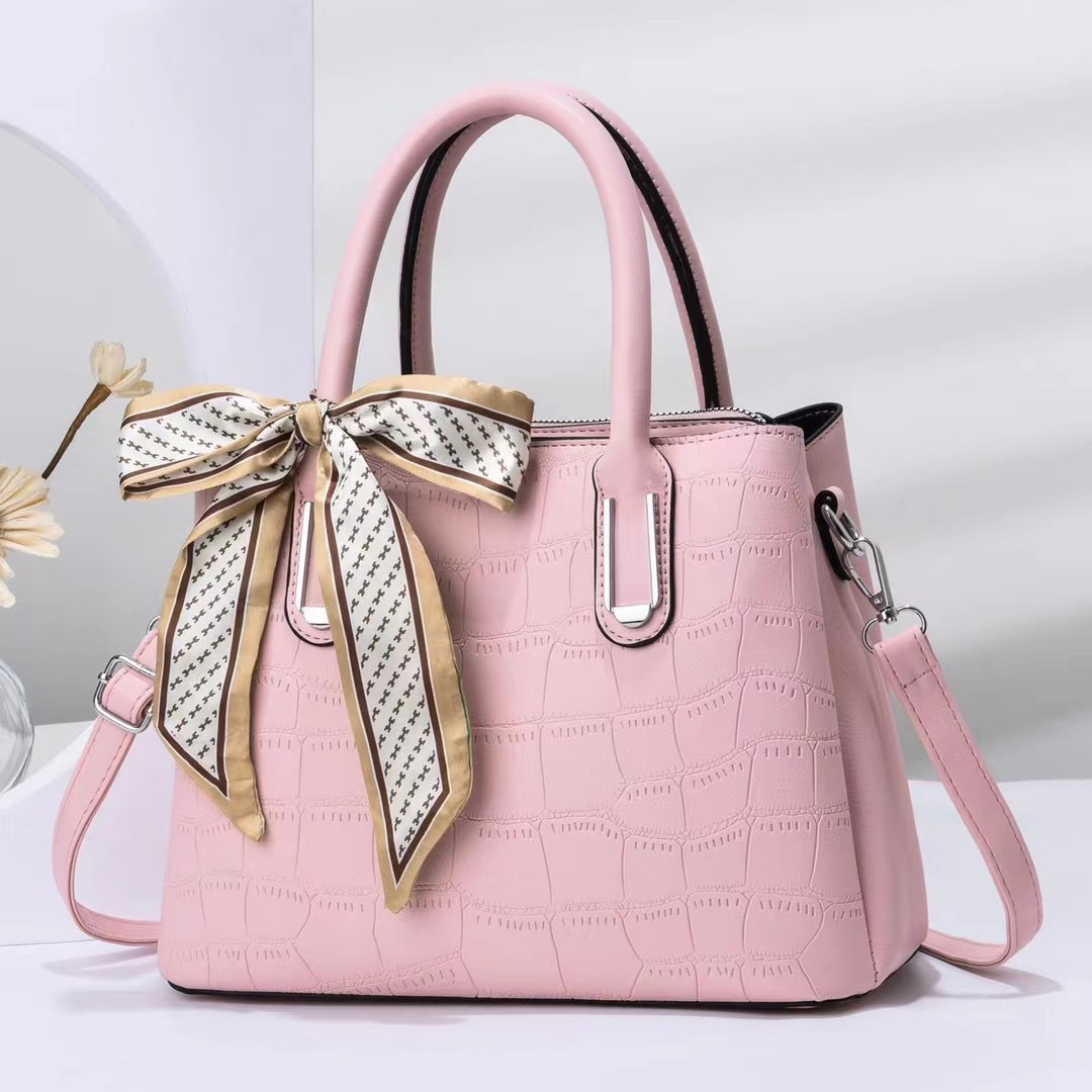 A new 2024 trendy women's bag with stone pattern silk scarf, simple cross-border large-capacity single-shoulder crossbody texture Specification drawing