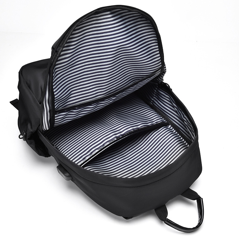 【 Customization 】 Casual backpack, men's high-end travel bag, solid-color computer bag, college student schoolbag Application Scenario