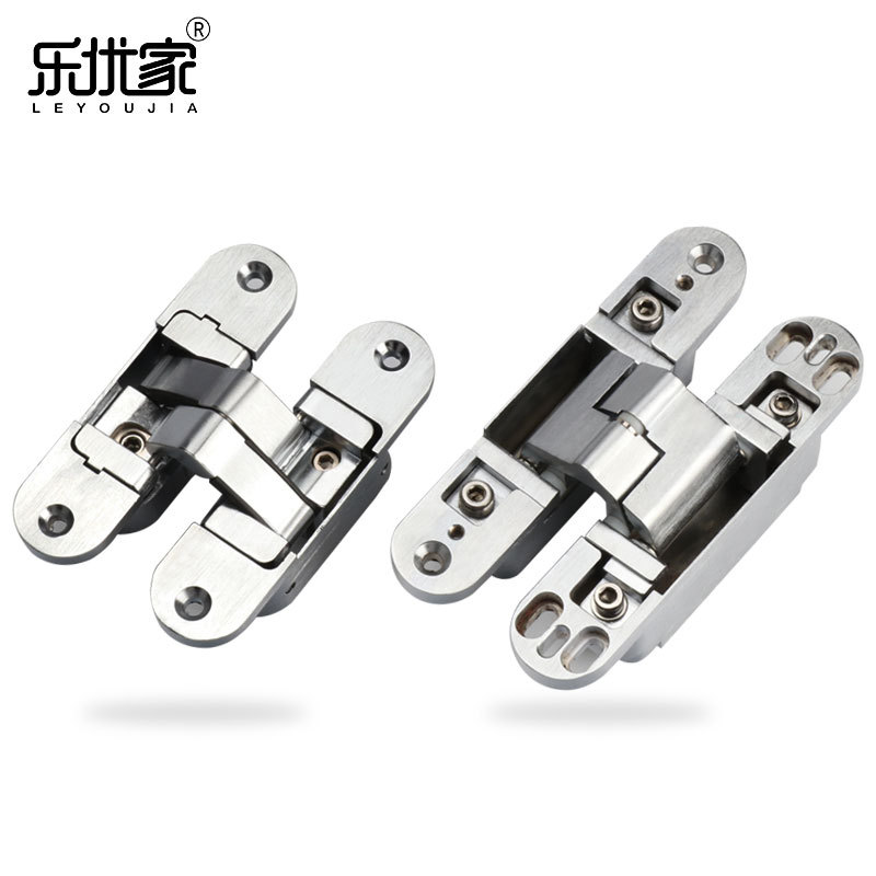 Folding door three-dimensional hidden door hinge, hidden adjustable cross wooden door hinge, flip board screen hinge manufacturer wholesale Specification drawing