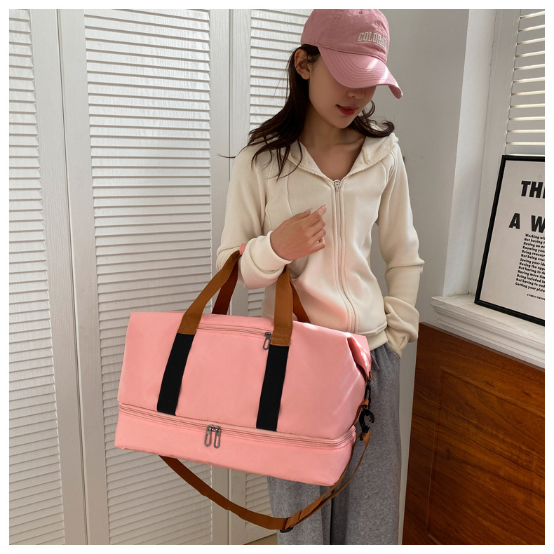 Logo-printable travel bags, large-capacity handbags, lightweight maternity bags, luggage storage bags, training and fitness bags for men Specification drawing
