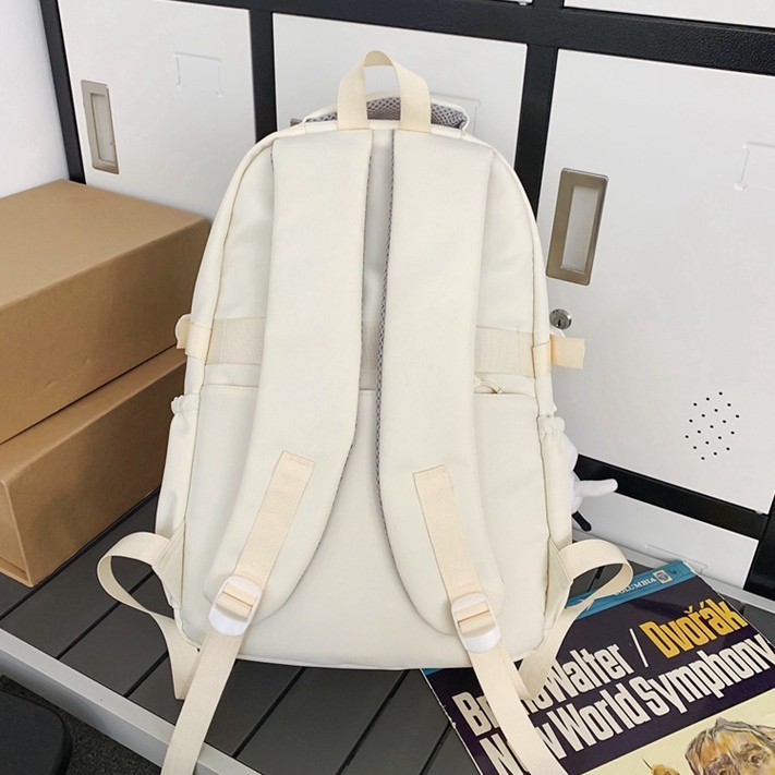 High-appearation-level, simple and casual couple travel backpack, large-capacity, multi-compartment backpack for junior and senior high school students, male Specification drawing