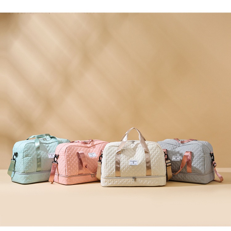 Large-capacity fitness bags, portable short-distance travel bags, yoga and swimming sports travel bags, cross-border wholesale, and luggage bags for going out details Picture