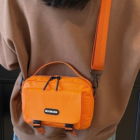 Japanese-style workwear, retro crossbody bag, small bag, men's trendy brand, casual and versatile, student phone bag, small crossbody bag, women's summer Specification drawing