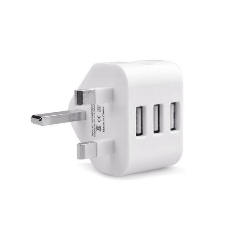Triangle British Standard 1 2 3USB port British standard mobile phone charger, British standard charger, smart travel charger Application Scenario