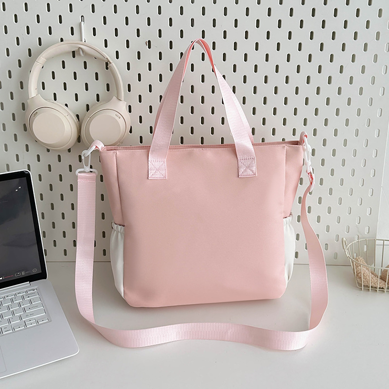 Japanese-style ins girl backpack, fashionable and versatile, soft girl student class tutorial handbag, solid color single-shoulder crossbody bag Specification drawing