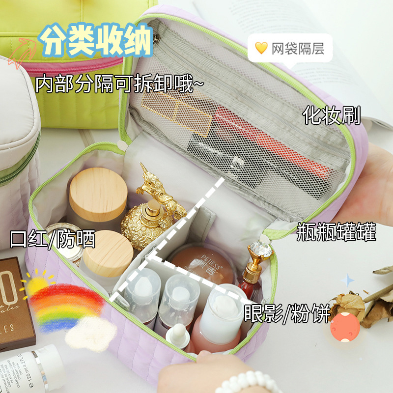Wholesale of InS-style high-appearation-level cosmetic bags, large-capacity high-end waterproof toiletry bags, and portable travel storage bags Specification drawing