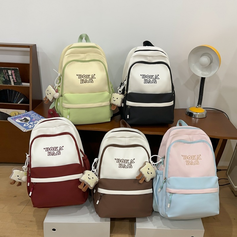 Cross-border schoolbag, original and niche design for junior high school and senior high school students, large-capacity new backpack, travel lightweight backpack full figure