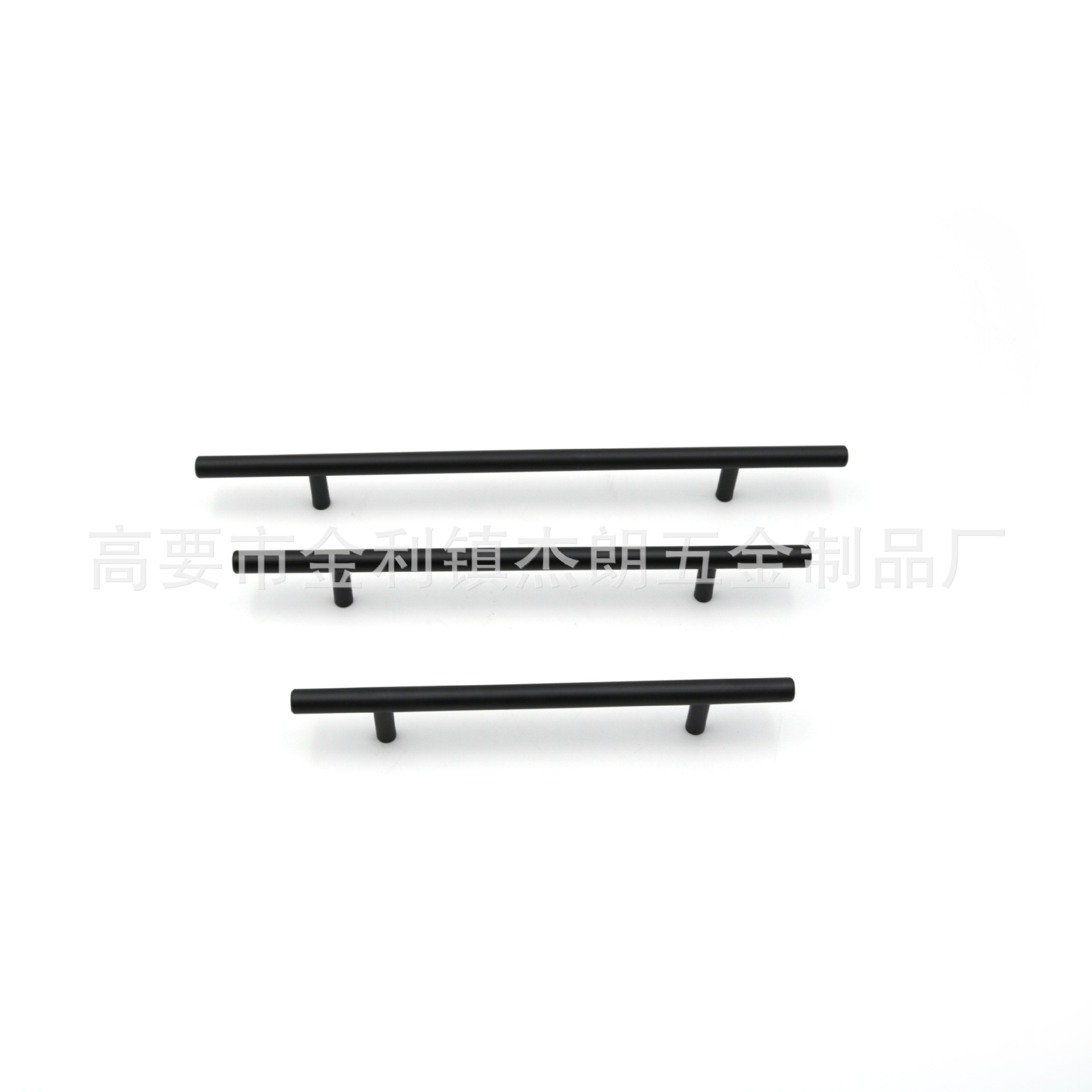 Black T-shaped handle, simple round handle, wardrobe and cabinet, stainless steel handle, hollow door handle, furniture handle Item Picture