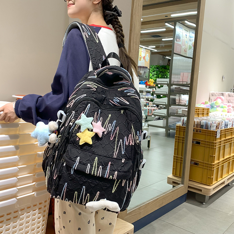 Schoolbag for junior high school girls, high appearance level, ins style, high school and primary school students, large capacity backpack for grades three to six details Picture