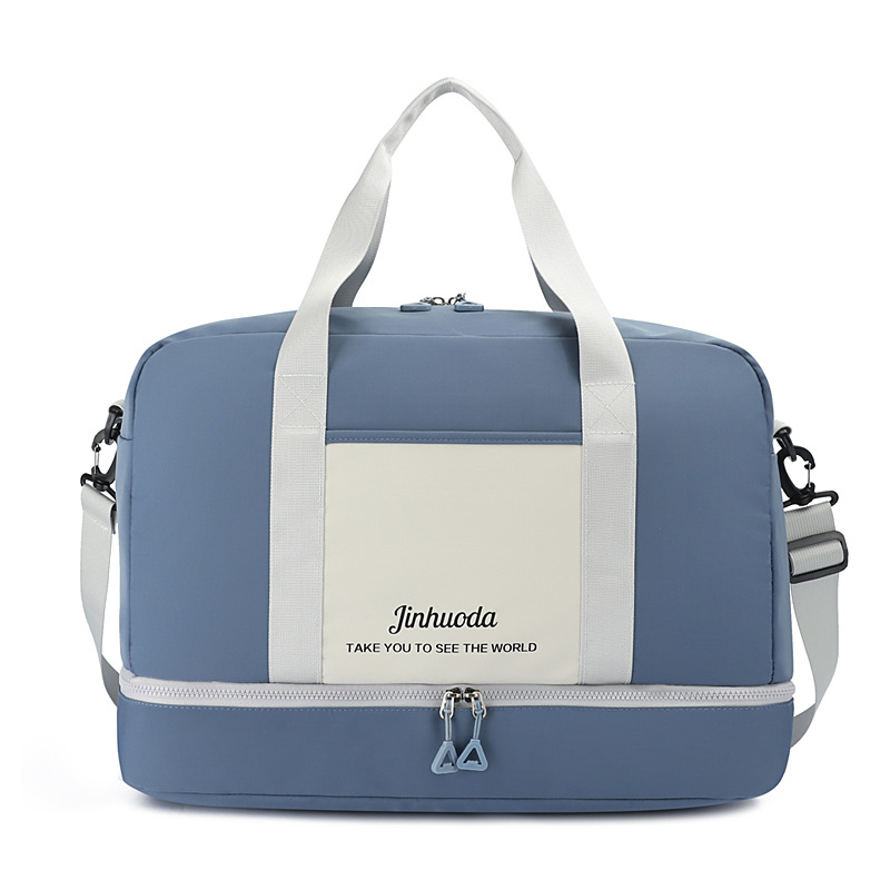 Dry-wet separation yoga swimming fitness bag, fashionable travel bag 2025, short distance set, trolley case, large capacity luggage bag full figure