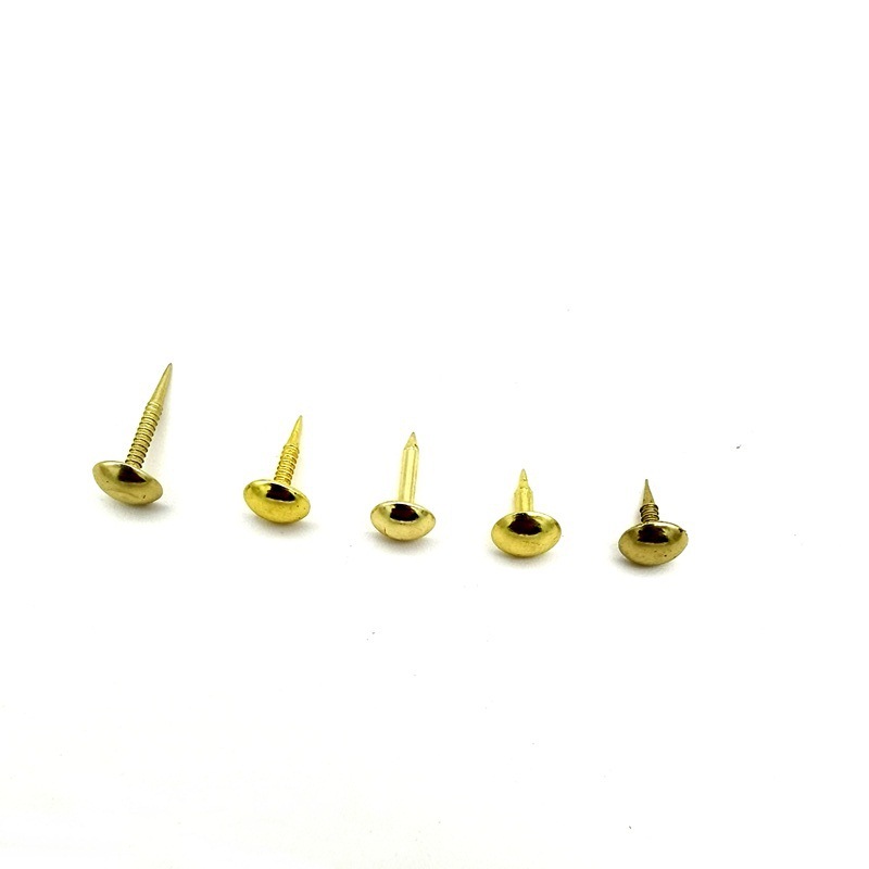 UG73 Golden bubble nails, imitation gold copper nails, sandwood box, soft packaging wine box, furniture decoration, round head, substitute gold drawing nails, small nails details Picture