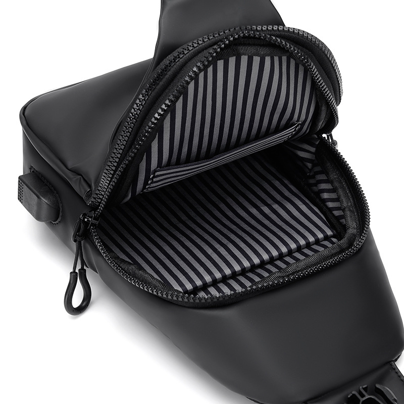 Cross-border chest bag, men's casual and fashionable shoulder bag, high-end feel, usb charging, simple men's crossbody bag Application Scenario